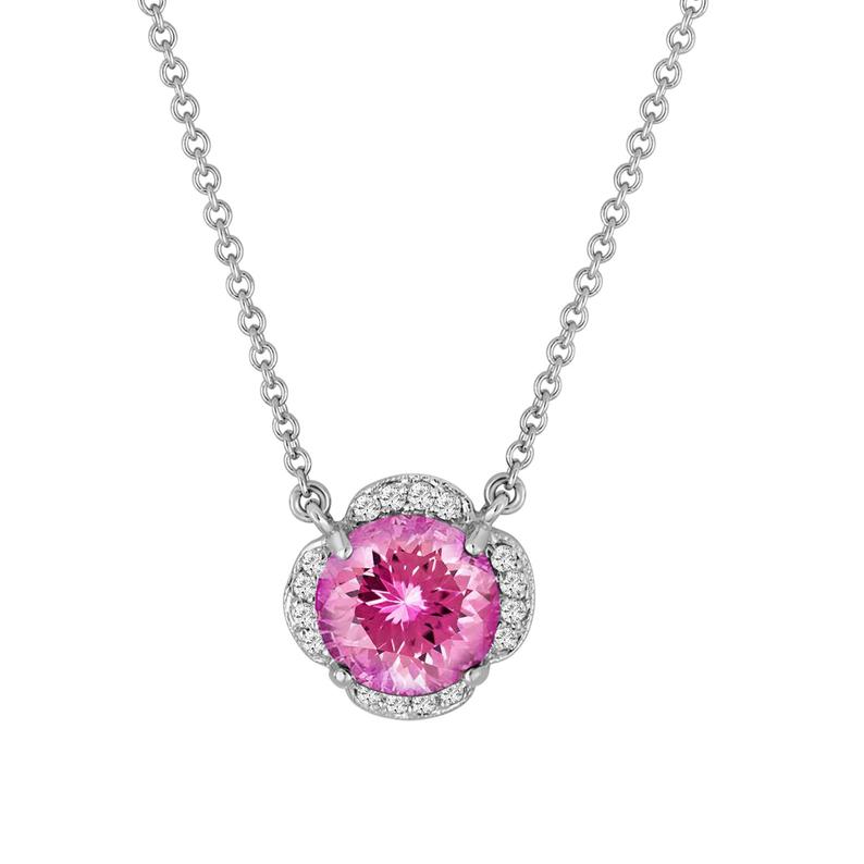 pink tourmaline necklaces