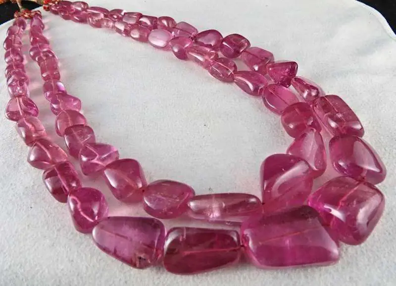 pink tourmaline necklaces