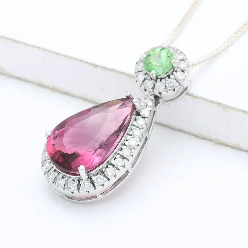 pink tourmaline pendants