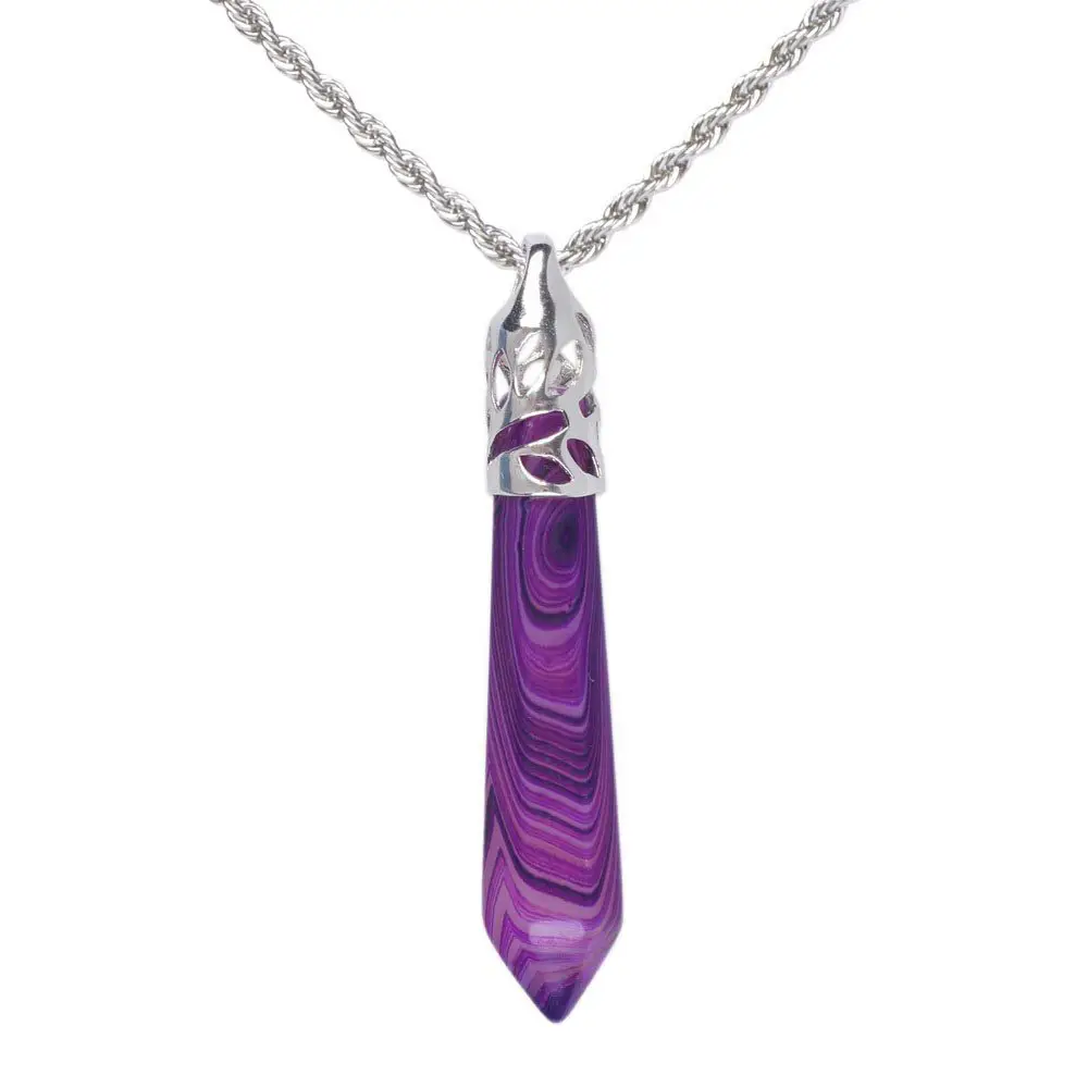 purple agate necklace