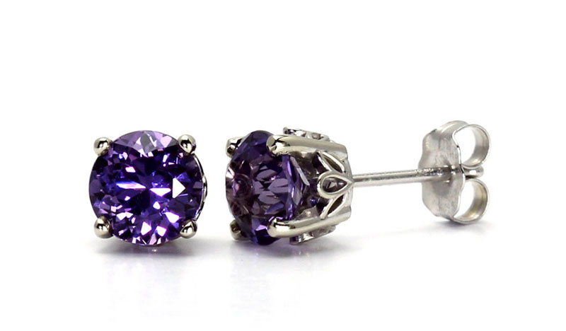 purple sapphire earrings