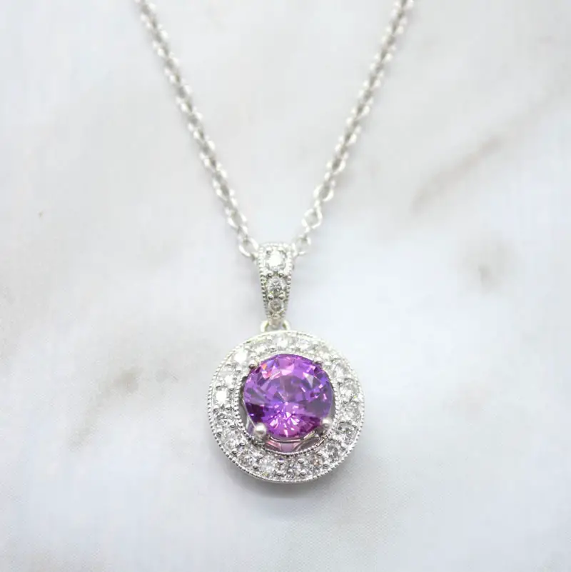 purple sapphire necklace