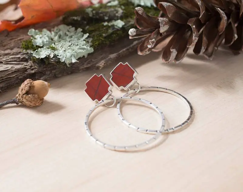 red jasper earrings
