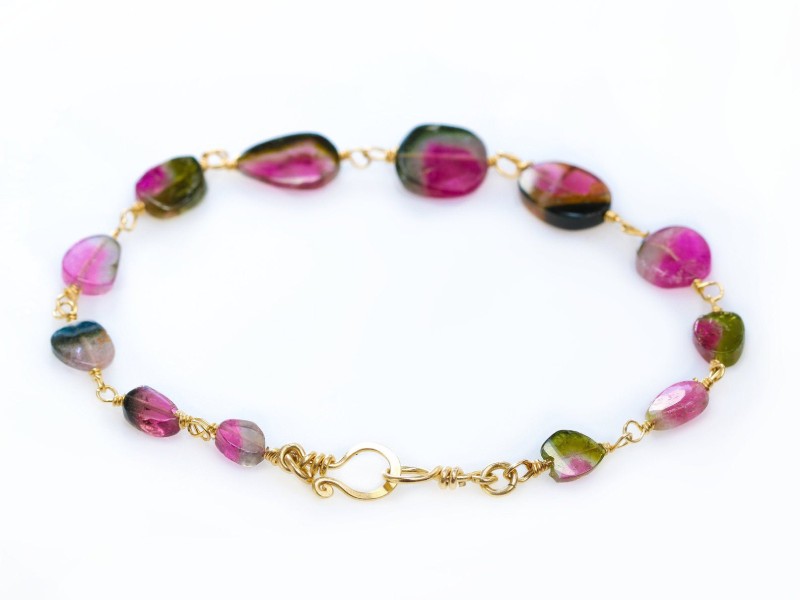 watermelon tourmaline bracelets
