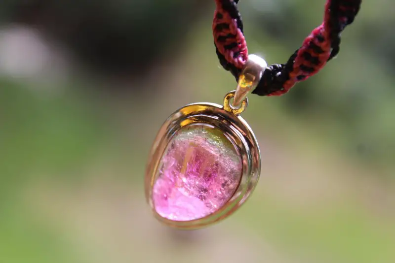 watermelon tourmaline pendants