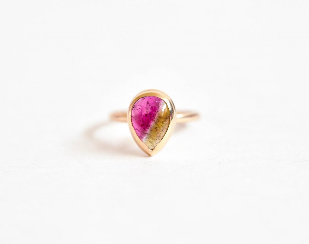 watermelon tourmaline rings