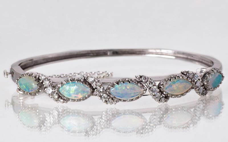 white opal bracelets