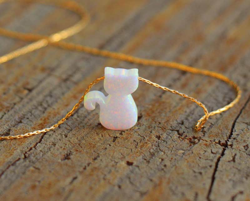 white opal necklaces