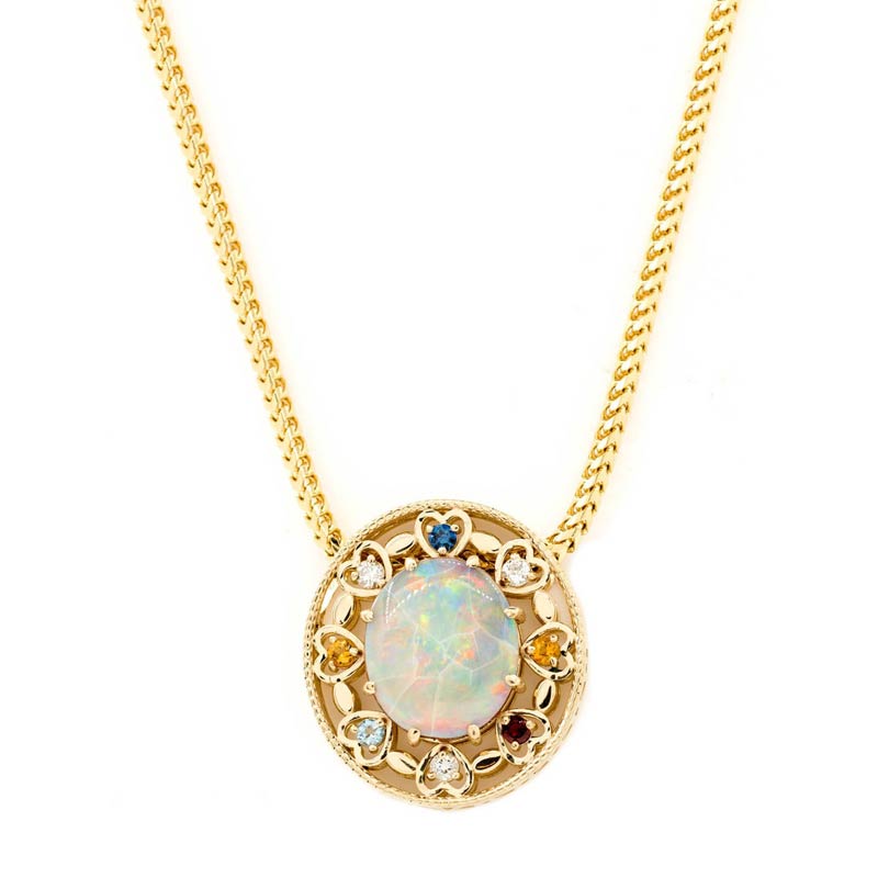 white opal necklaces