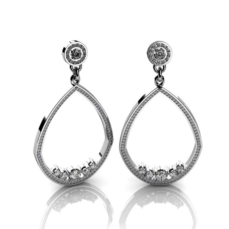 white sapphire earrings