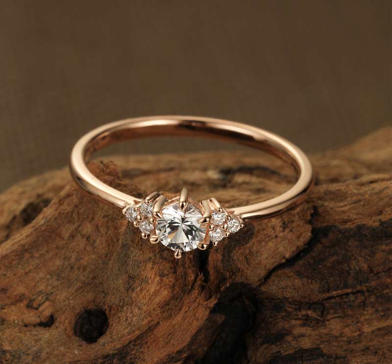 white sapphire ring
