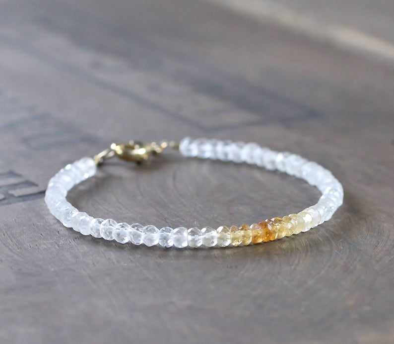 white topaz bracelets