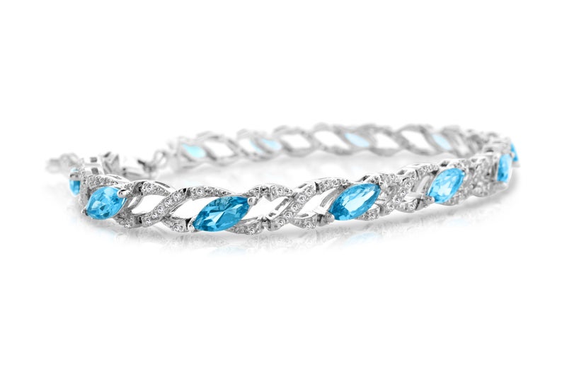 white topaz bracelets