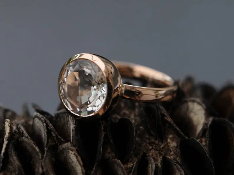 white topaz rings
