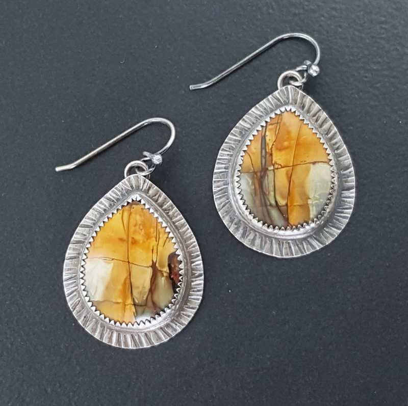 yellow jasper earrings