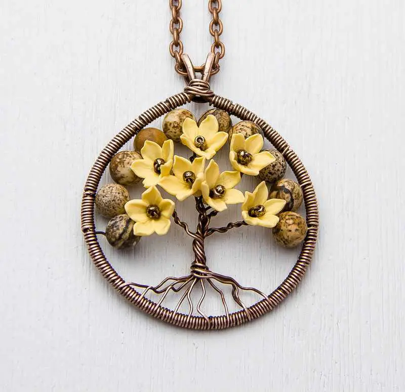 yellow jasper necklaces