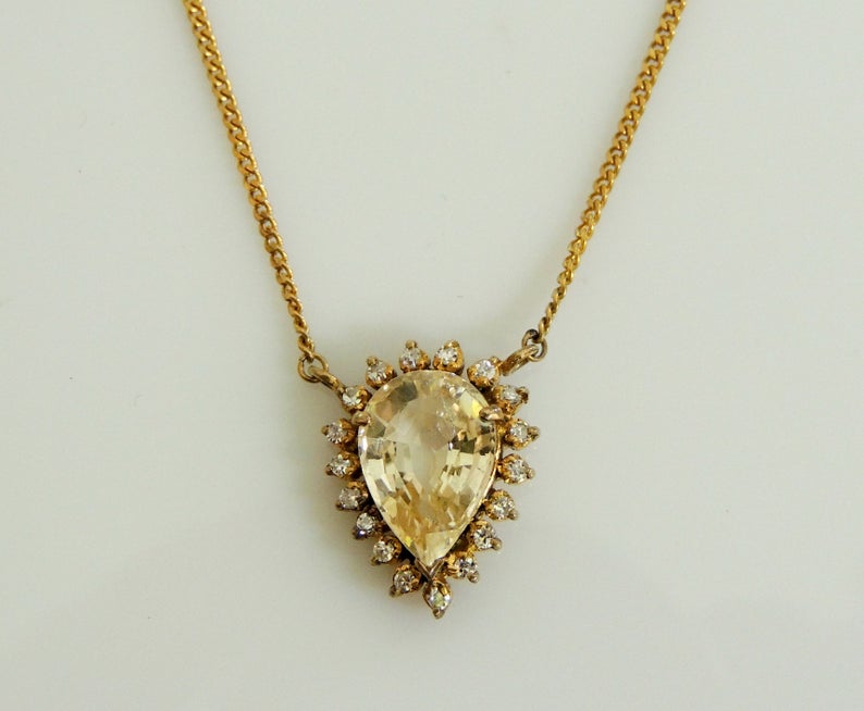 yellow sapphire necklaces