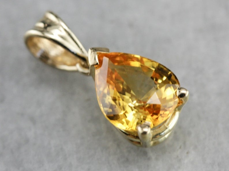 yellow sapphire pendants