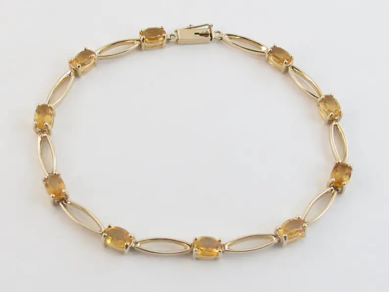 yellow topaz bracelets
