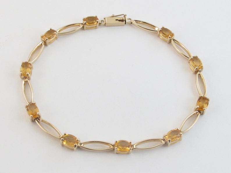 yellow topaz bracelets