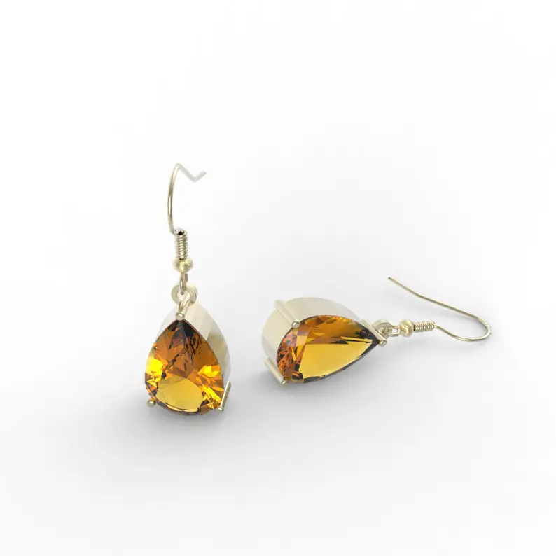 yellow topaz earrings