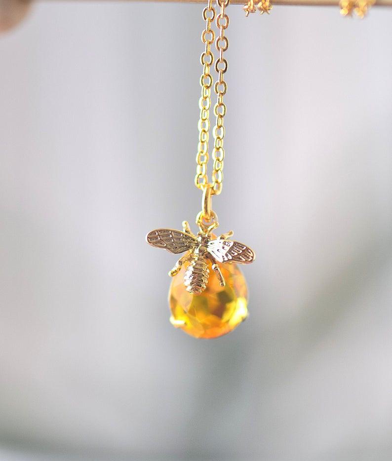 yellow topaz necklace