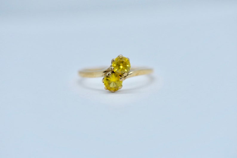 yellow topaz rings