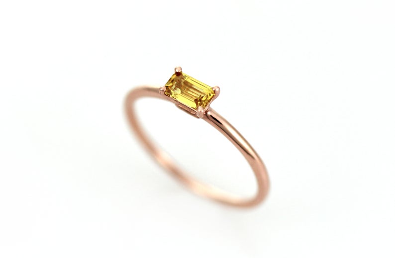 yellow topaz rings