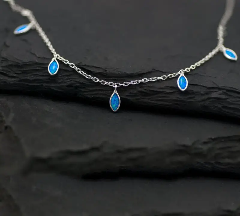 blue opal necklace