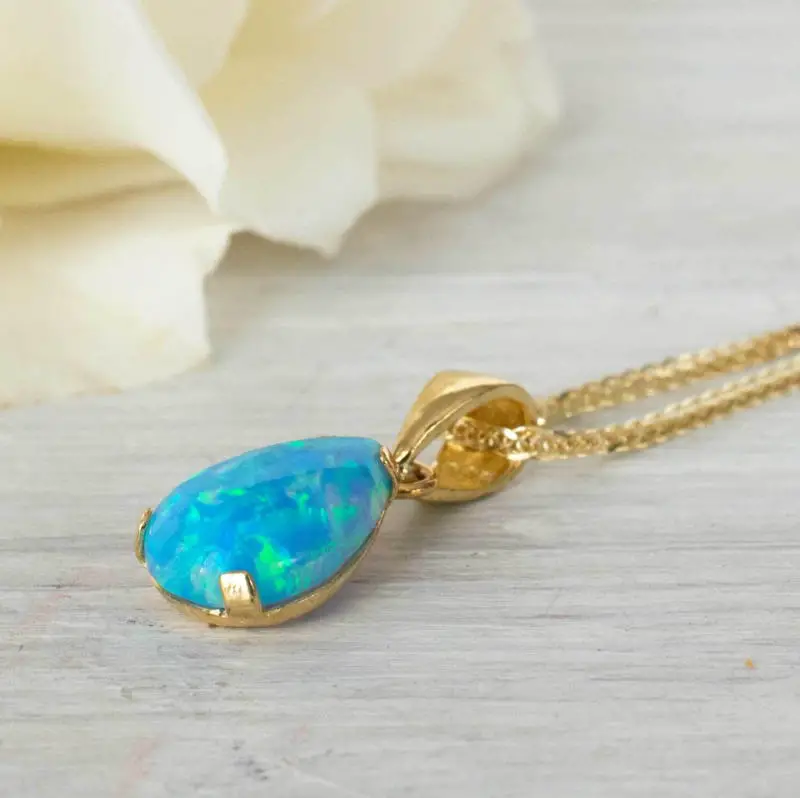 blue opal pendant