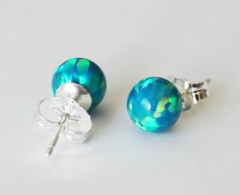 blue opal earrings