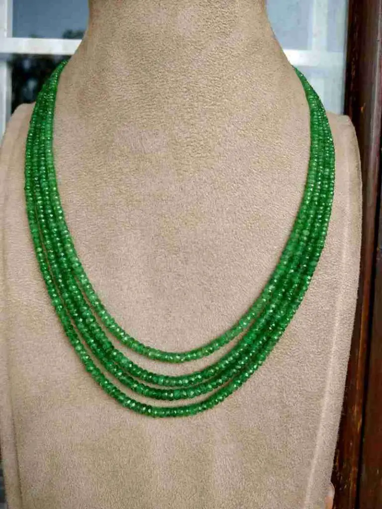 Green Garnet Beaded Necklace