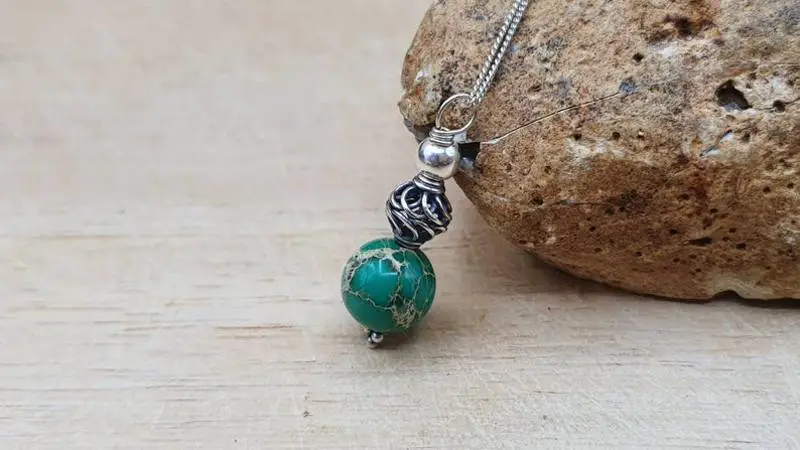 green jasper necklace