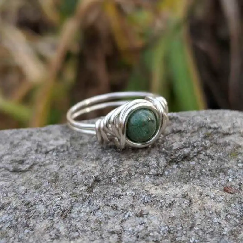 green jasper ring