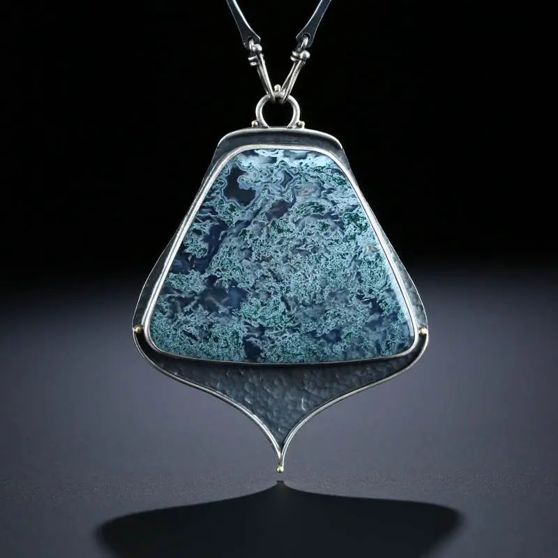 moss agate pendants