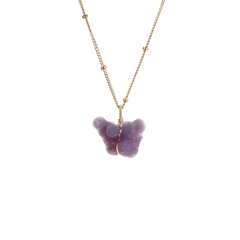 purple agate necklace