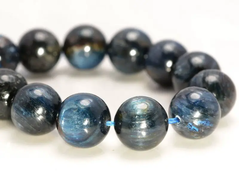  Genuine Black and Blue Kyanite Beads