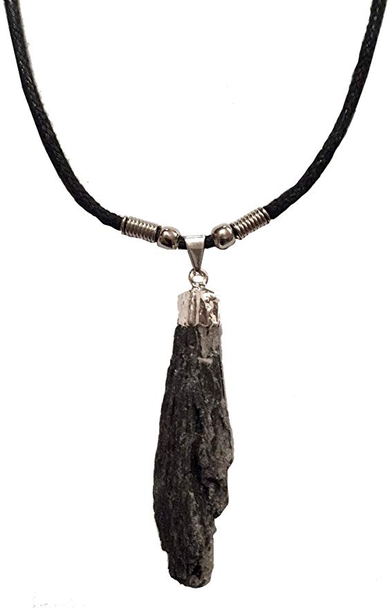 Black Kyanite Fan Pendant