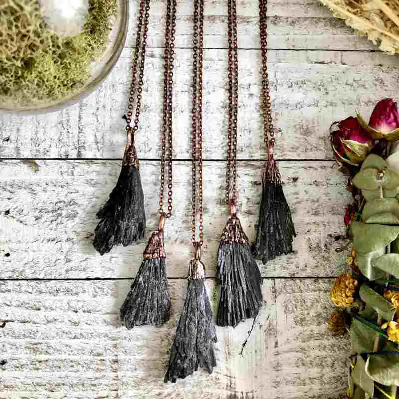 Black Kyanite Pendant