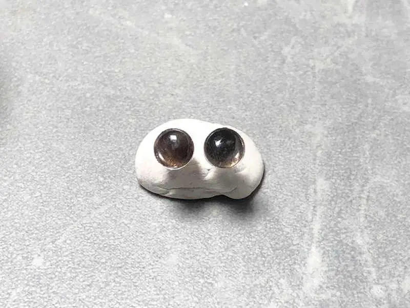 Black Moonstone Stud Earrings