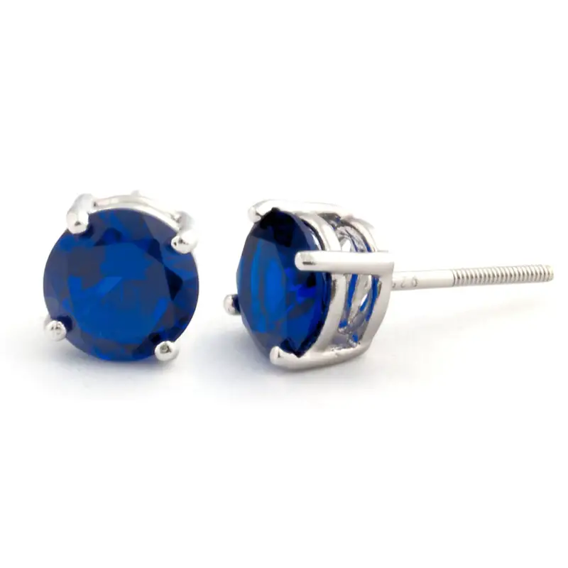 Blue Spinel Stud Earrings