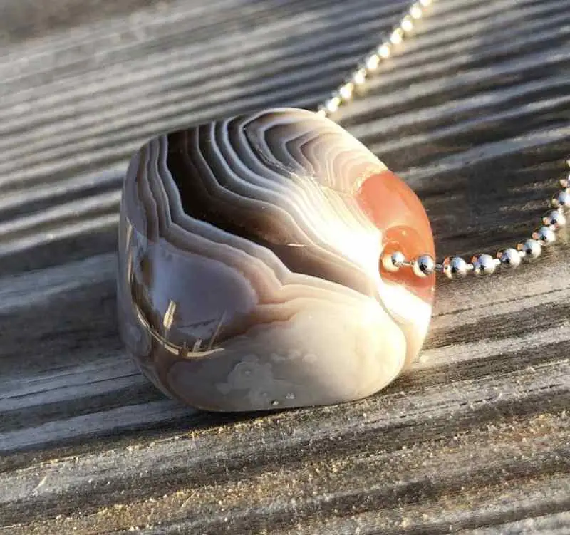 Huge Botswana Agate Pendant