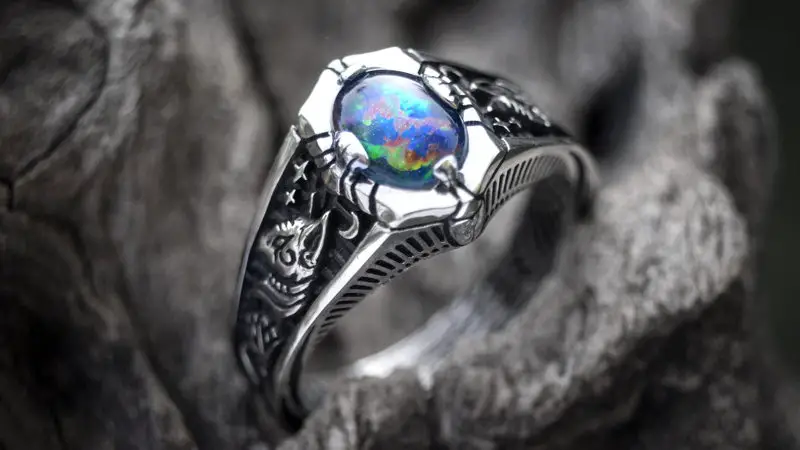 Boulder Opal Ring