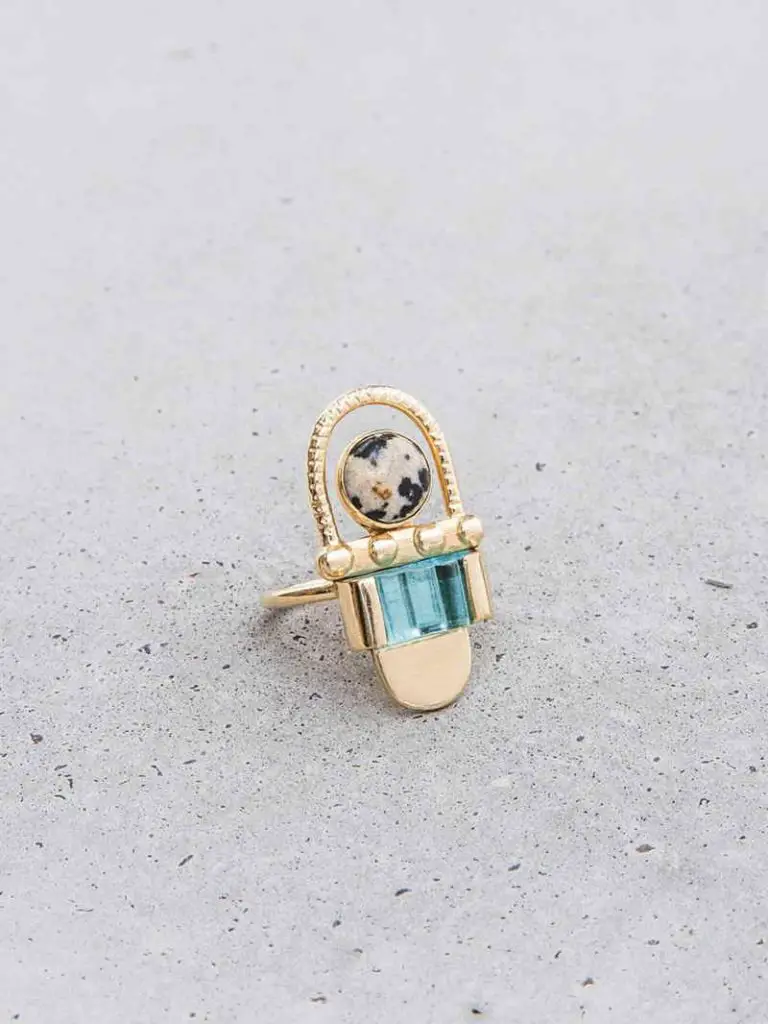 Dalmatian Jasper Ring