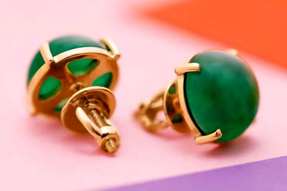 green agate earrings
