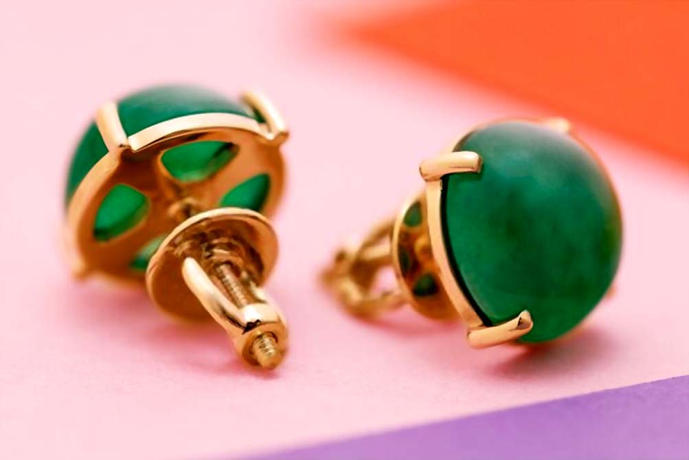 green agate earrings