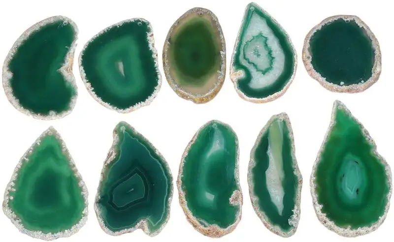 Green Agate Slices
