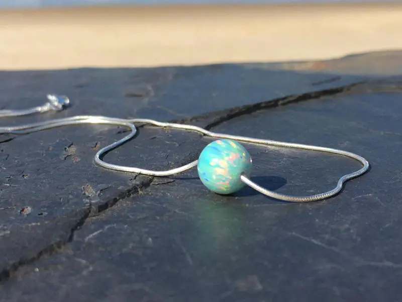Green Opal Ball Pendant