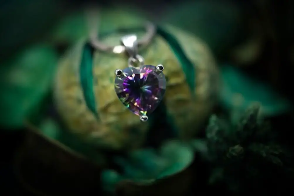Heart-shaped Mystic Topaz