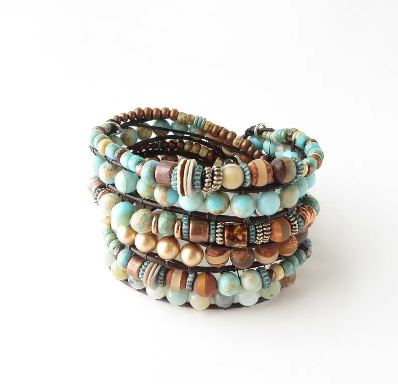 Ocean Jasper Beaded Bracelet